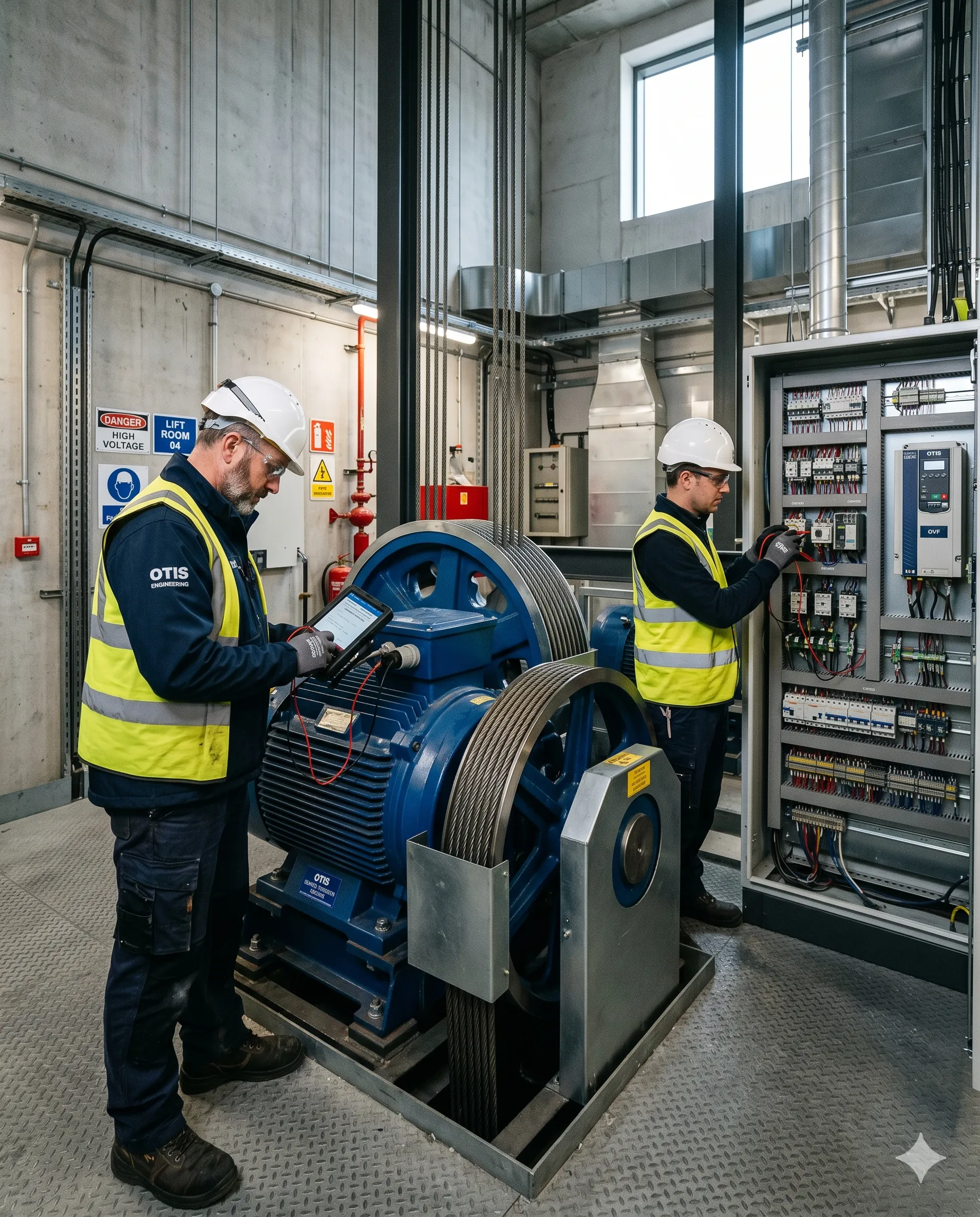 Lift motor room and elevator machine room inspection